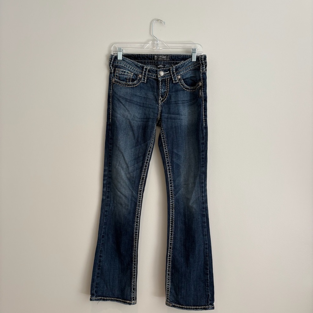 Silver Aiko Dark Blue Boot Cut Jeans